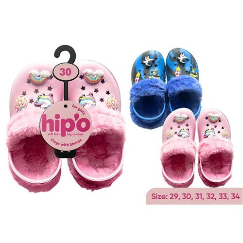 CLOGS KIDS SHERPA LINED ASST