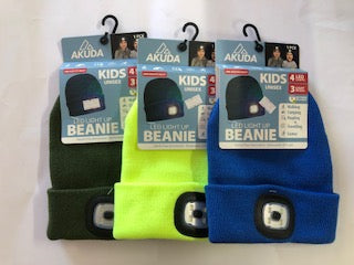 BEANIE W/LED LIGHT B/O KIDS
