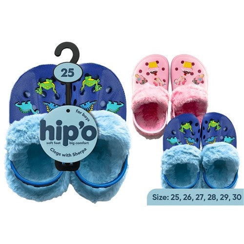 CLOGS TODDLERS SHERPA LINED W/DECALS