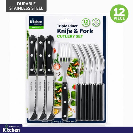 CUTLERY KNIFE & FORK 12PC