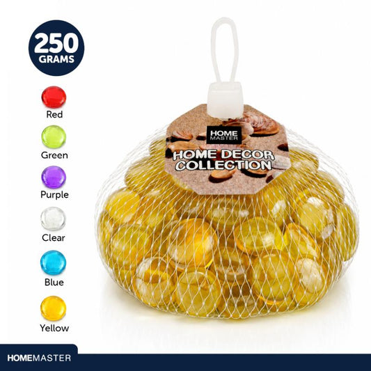 STONES GLASS PEBBLES ASST CLRS