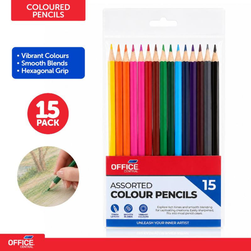 PENCILS COLOURED 15PK