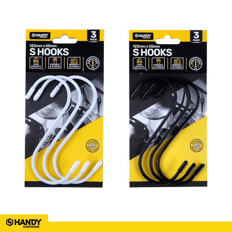 S HOOKS PVC COATED