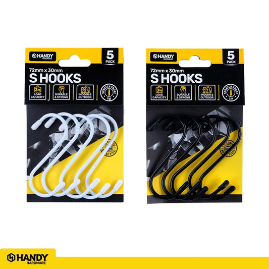 S HOOKS PVC COATED