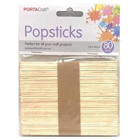POPSTICKS 113X9MM 80PK NATURAL