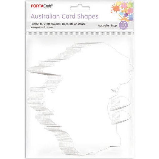 CARDSTOCK AUSSIE AUST MAP 15PK 21X16CM