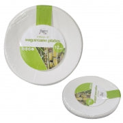 DISPOSABLE PLATES SUGARCANE 12PK 210MM