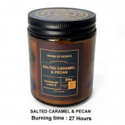 CANDLE W/LID 200G SALTED CARAMEL/PECAN