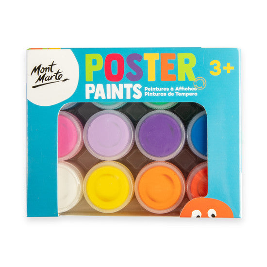 POSTER PAINT SET 12PC X 20ML