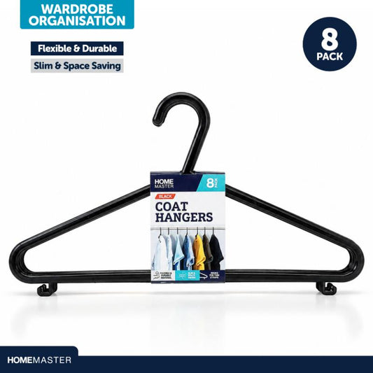 COAT HANGERS 8PK PLASTIC