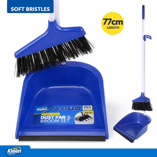 DUSTPAN & BRUSH LONG HANDLE