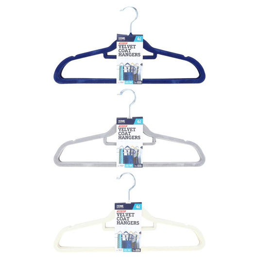 COAT HANGER VELVET 4PK