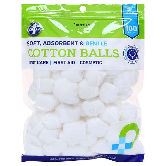 COTTON BALLS 100PK WHITE