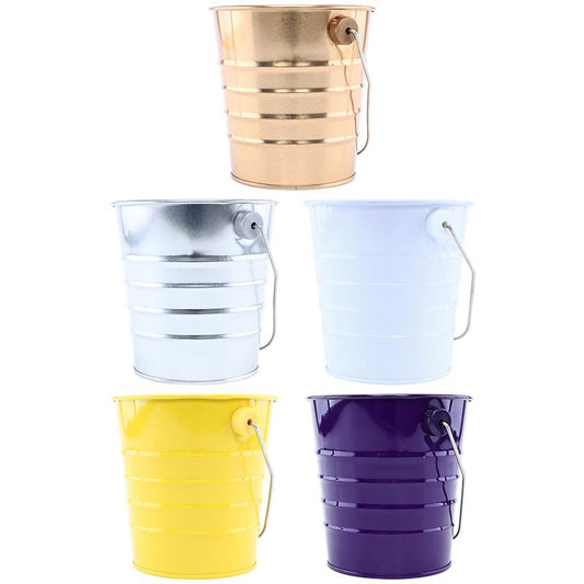 TIN BUCKET 10CM ASST CLRS