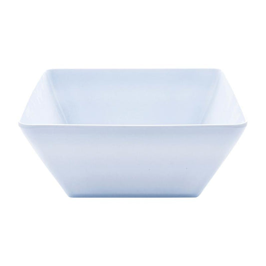 MELAMINE BOWL SQR 20CM WHITE