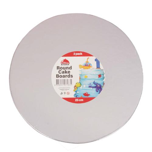 CAKE BOARD RND 25CM PK2