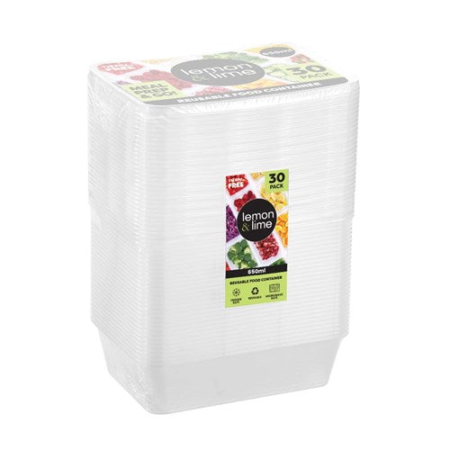 TAKEAWAY CONTAINERS 950ML 30PK