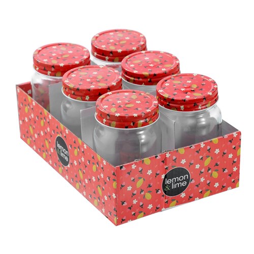 GLASS JARS ROMA SHERBERT 500ML 6PK