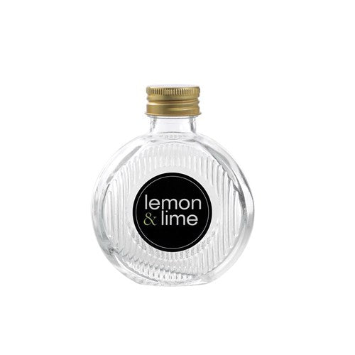 GLASS JAR RIBBED VERRE 100ML W/GOLD LID