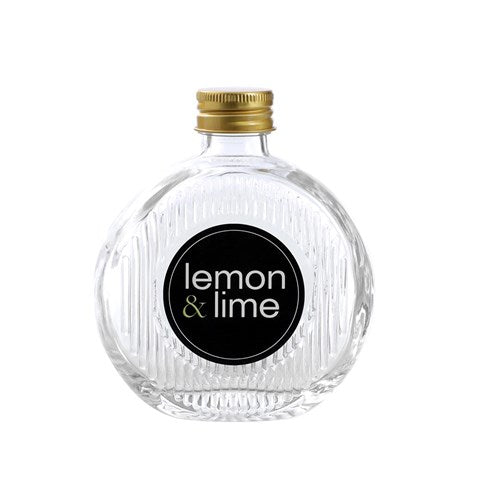 GLASS JAR RIBBED VERRE 200ML W/GOLD LID