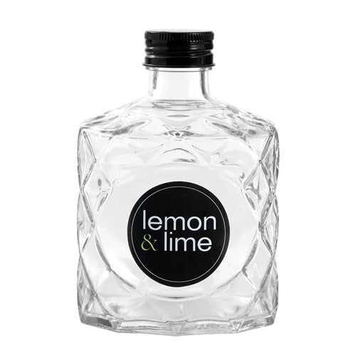 GLASS JAR QUILT VERRE 360ML W/BLACK LID