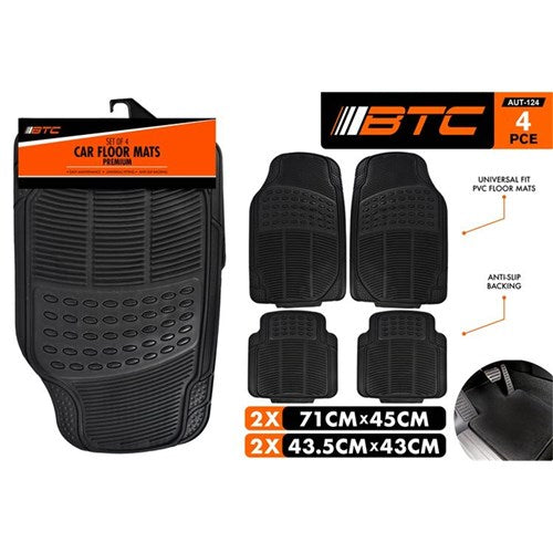 CAR FLOOR MATS RUBBER 4PC