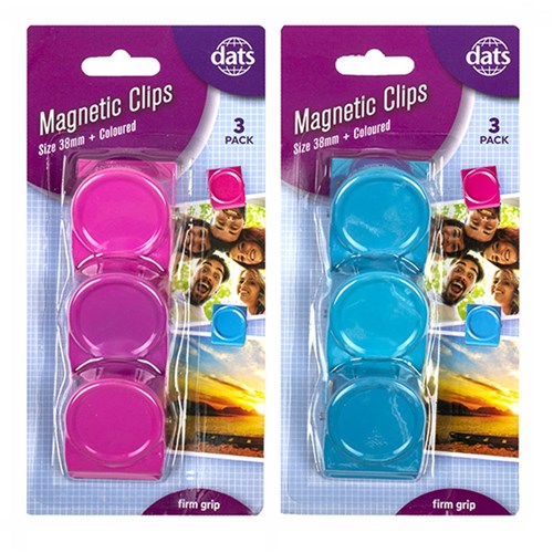 CLIP MAGNETIC 38MM BLUE/PINK