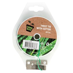 PLANT SECURE TWIST TIE W/CUTTER 48.7M