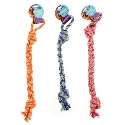 DOG TOY BRAIDED ROPE TUG