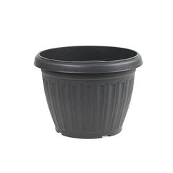 POT PLANTS GREY RND 23X17CM