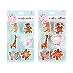 COOKIE CUTTERS 6PC ASST
