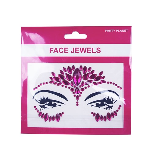 FACE JEWELLERY STICK ON PINK