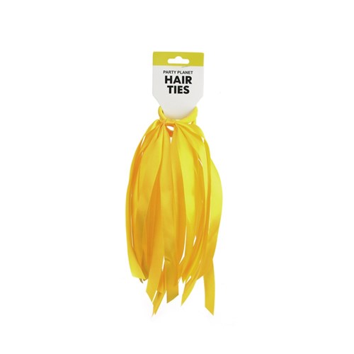 HAIR TIES TASSEL PK2 YELLOW