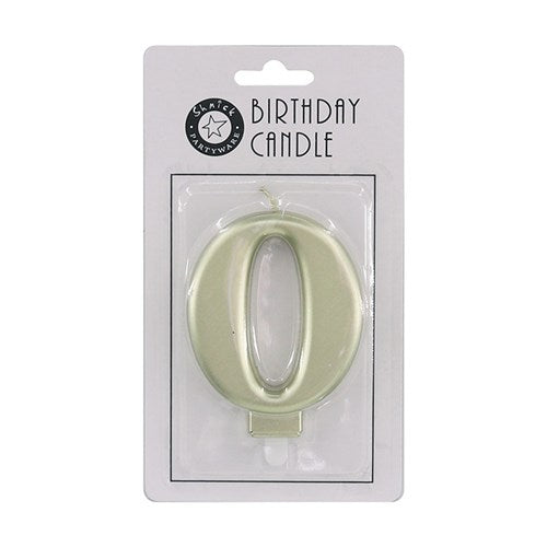 CANDLE NUMBER METALLIC GOLD 0
