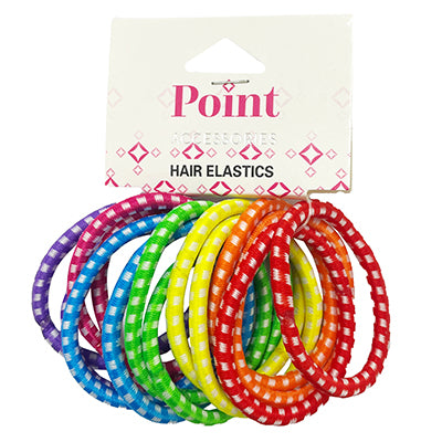 HAIR TIES THICK RAINBOW PK14