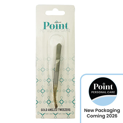 TWEEZERS ANGLED GOLD TIP