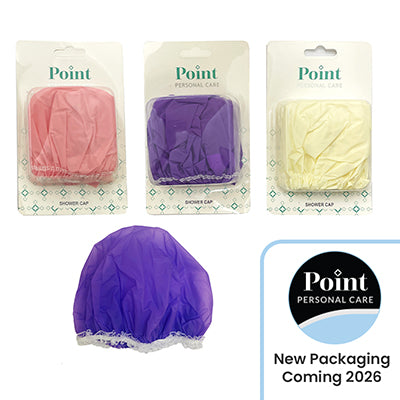 SHOWER CAP YELLOW/PINK/PURPLE