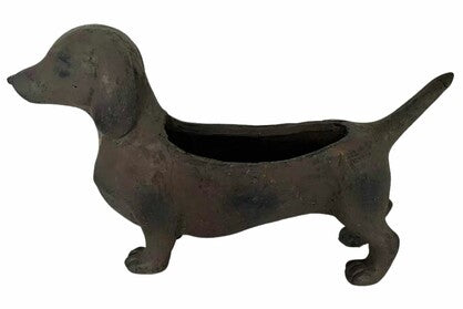 DACHSHUND GARDEN POT 31X19CM