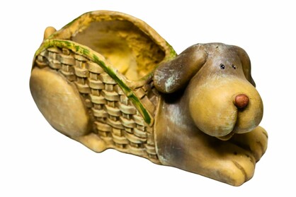 DOG PLANTER BRAID 41X18X18CM