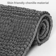 BATH MAT CHENILLE GREY