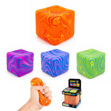 SQUISHY MARBLE CUBE ASST