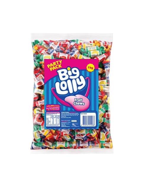 BIG LOLLY FRUIT CHEWS 2KG
