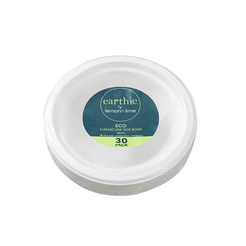 BOLS DISPOSABLE ECO WHITE 18CM 30PK