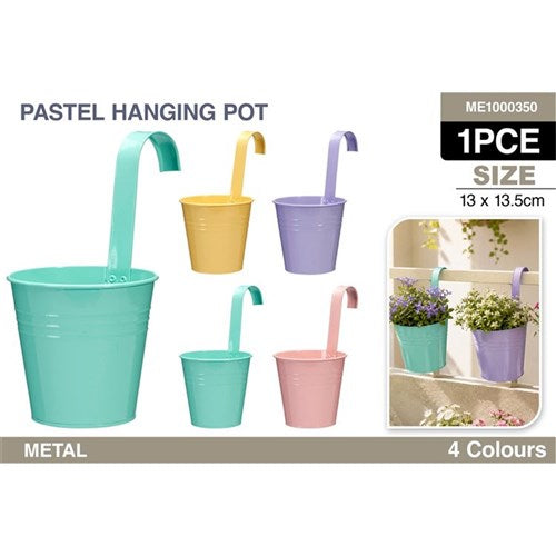 POT HANGING PASTEL CLRS METAL