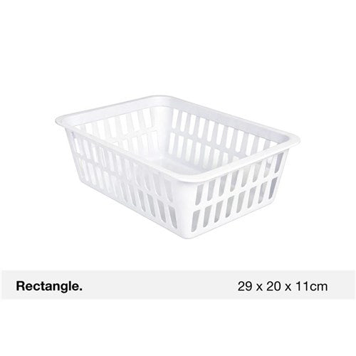 BASKET WHITE 29X20X11CM