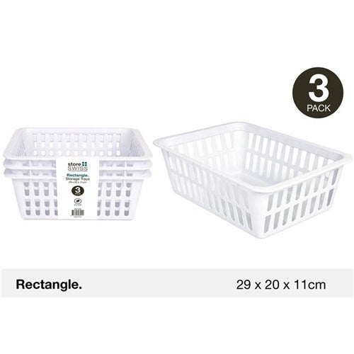 BASKET WHITE 29X20X11CM