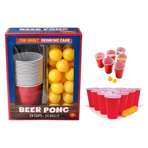 BEER PONG DRINKING SET 48PC