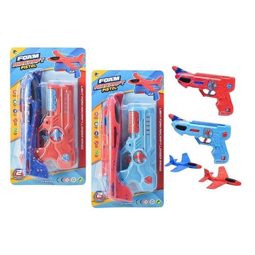 AIRPLANE W/GUN LAUNCHER 2PC