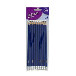 HB PENCILS BLUE BARREL 10PK