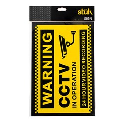 SIGN WARNING CCTV 20X30CM